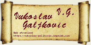 Vukoslav Galjković vizit kartica